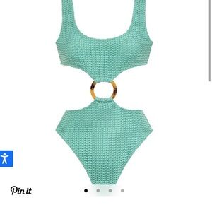 Montce Never worn Montce Turquoise Crochet Ky One-Piece size M.